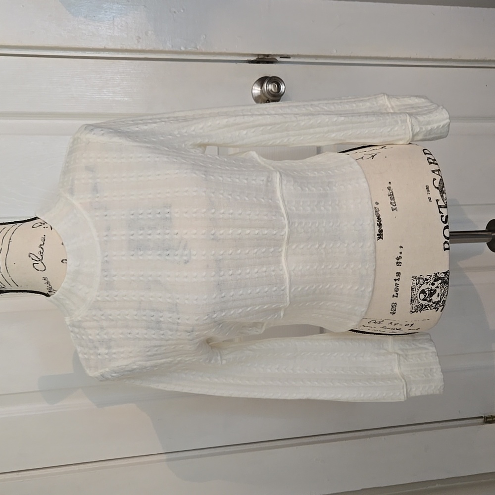 Band of the Free, ivory cropped sweater